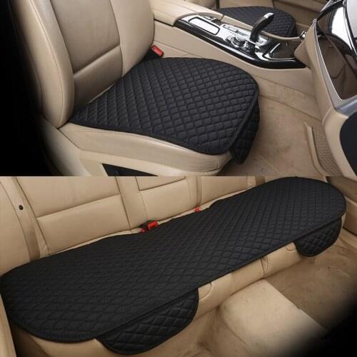 Car Seat Cover Universal Front/rear Flax Seat Protect Cushion Automobile Seat Cushion Protector Pad Car Cover Mat Protect S