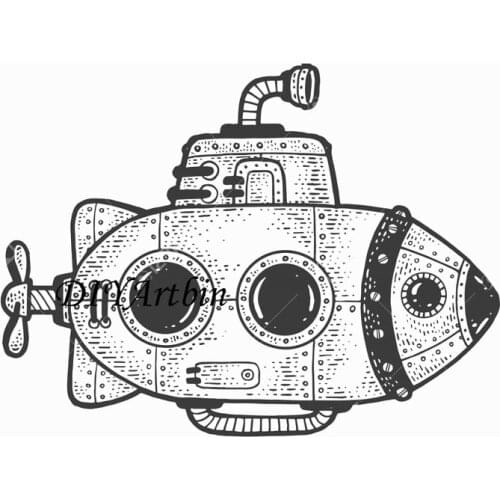 Steampunk Spaceship cutting dies mold Scrapbook paper craft knife mould blade punch stencils die