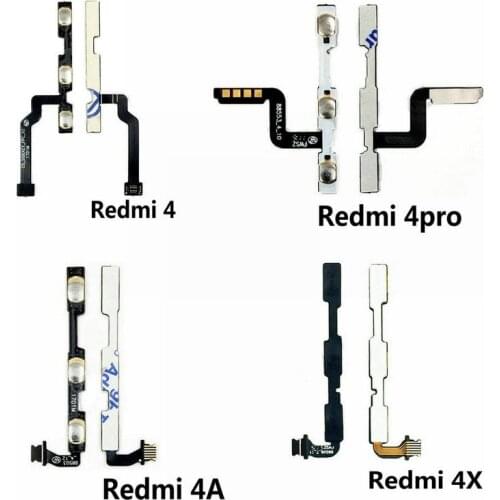 For Xiaomi Redmi 4 4pro 4X 4A New Power on/off+Volume up/down Switch Button Flex Cable Repair Parts