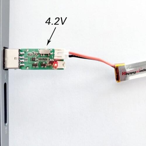 HappyModel 4.2V 4.35V Switchable 1S USB LIHV LIPO Battery Charger for Mobula6 Mobula7 FPV Tinywhoop Drones DIY Parts
