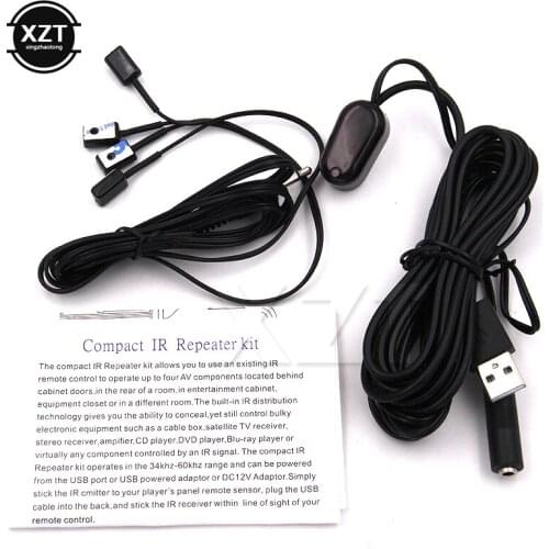 IR Extender Infrared Repeater System Kit Remote Control 1 Receiver 4 Emitters USB Adatper Remote Repeater newest hot sale
