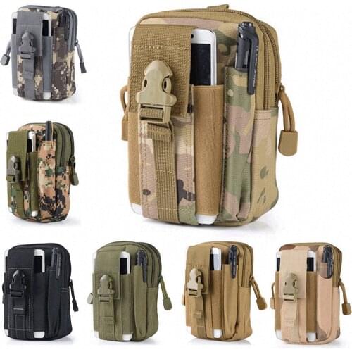 Outdoor Sports Pockets Multifunctional Tactical Phone Bag Running Riding Hunting Molle Bag Coin Purse Travel Camping Backpack