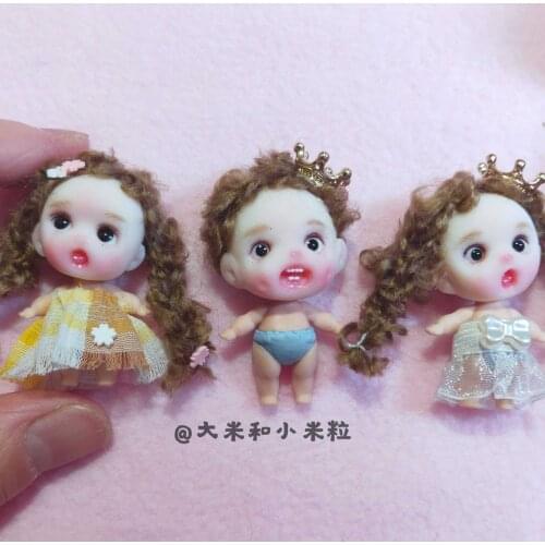Top quality Thumb Doll-2 open eyes OB11 Baby Mini Doll Custom Human 5 cm cute High-end Art cool Hobbie Toy Gift Model