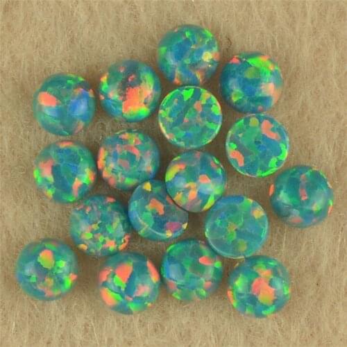 Hotsale Op69 spring garden 2mm to 10mm Round Cabochon flat back opal stone loose opal gemstones for jewelry making