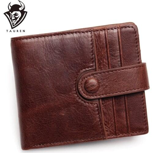 Men Wallets Genuine Leather Wallet For Credit Card Holder Zip Small Wallet Man Leather Wallet Short Slim Card Case