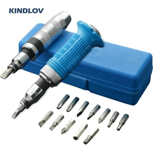 KINDLOV Impact Screwdriver Set 15Pcs Heavy Duty Shock Screwdriver Bit Industrial Grade Screw Extractor Remover Repair Hand Tools