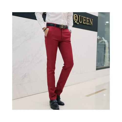 NEW 2021 spring summer fashion leisure business trousers men joker youth mens leisure formal trousers mens dress pants