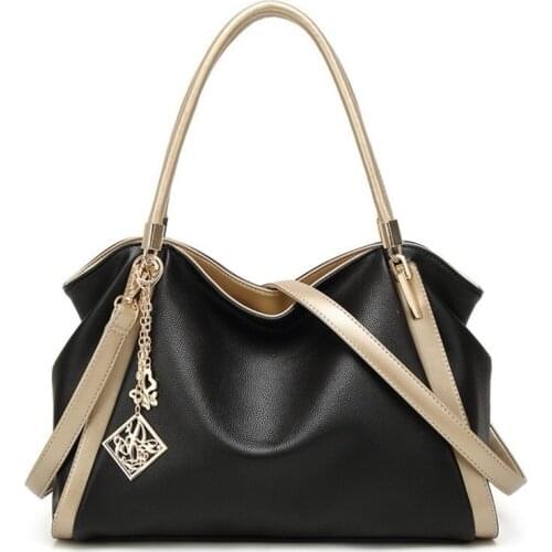 2021 new womens bag PU leather solid color handbag simple large-capacity ladies Messenger shoulder bag
