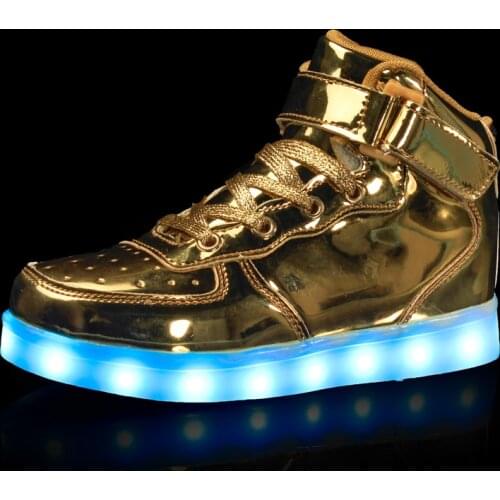 New Winter Children Breathable Sneakers Fashion Sport Led Usb Luminous Lighted Shoes for Kids glowing Boys Casual Girls Flats