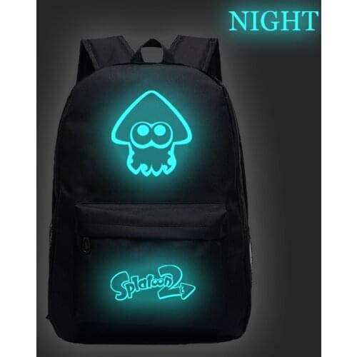 New Fashion Luminous Splatoon Backpack Students School Bag Boys Girls Bookbag Kids Daily Rucksack Teens Travel Bag Surprise Gift