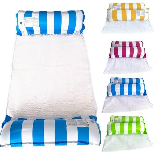 Outdoor Inflatable Pool Float Portable Folding Swimming Pool Chair Sleeping Bed Water Hammock Lounger Pool Air Mattress