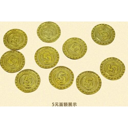 Plastic Gold Treasure Coins math toy calculating kid children toy Pirate Treasure Gold Coin Props Toys for Game party play house