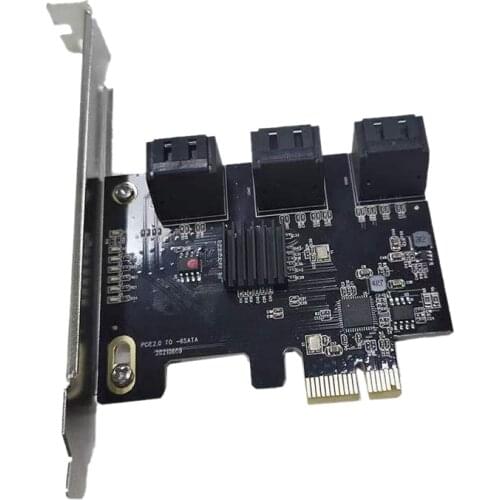 Expansion Card PCI-E 2.0 to 6-Port SATA3.0 6Gbps Adapter Suitable for PC/Desktop Computer/DIY Computer/Mining Machine