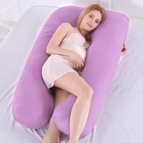 100% Cotton Sleeping Support Pillow For Pregnant Women Body Rabbit Print U Shape Maternity Pillows Pregnancy Side Sleepers