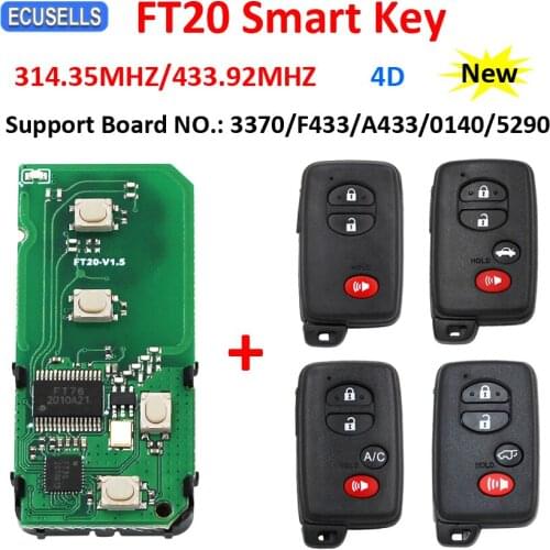Lonsdor FT20-0140/3370/5290/A433/F433 Smart Remote Car Key 314/433Mhz For Toyota Crown Camry Prius Prodo for Lexus CT IS GS ES