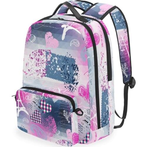 Eiffel tower Paris Laptop Backpacks School Bag Rucksack Detachable women Backbag Travel Daypacks Backpack Mochila femal Grils