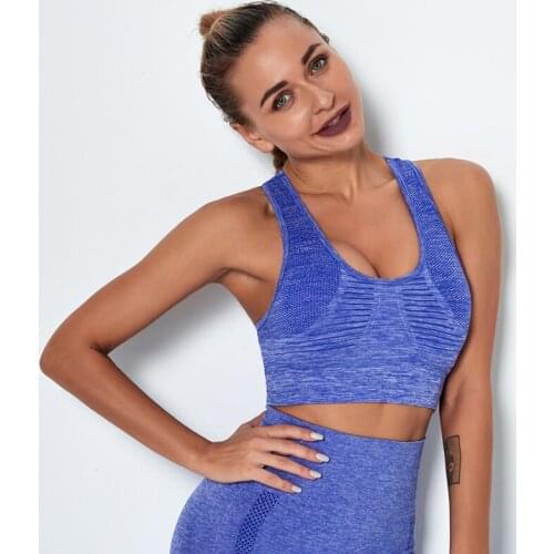 SALSPOR Women Sport Bra Yoga Seamless Shockproof Breathable Push Up Training Gym Underwear Fitness Sportwear Running Bra Female