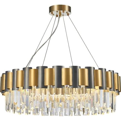 Led e14 Modern Stainless Steel Crystal Hanging Lamps Gold Pendant Lights.Pendant Lamp.Pendant light For Dinning Room Foyer