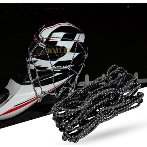 Reflective Motorcycle Luggage Net Bike Hold down Fuel Tank Luggage Mesh Web Bungee Black Motorcycle Bike Storage Car styling