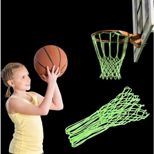 Basketball Net Light Up Glow Outdoor Glow In The Dark Basketball Net Replacement Glowing Light Luminous Basketball Hoop Net 25
