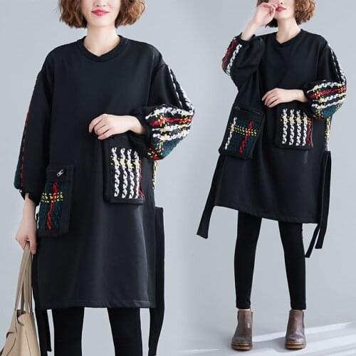 Oversize Sweater Women Fall Winter New Pullover Fashion Splicing Leisure Harajuku Streetwear Aesthetic Sueter Mujer Long Coat209