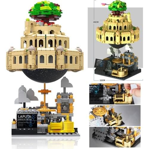 XINGBAO Castle In The Sky Blocks Laputa Castle Music Box Set Building Blocks MOC Tensegrity Castle Model Bricks For Kids Toys
