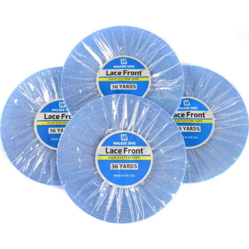 3/12/36yard blue tape Hair extension tape glue toupee Double-Sided Tape glue waterproof Ultra hold walker tape lace frontal glue