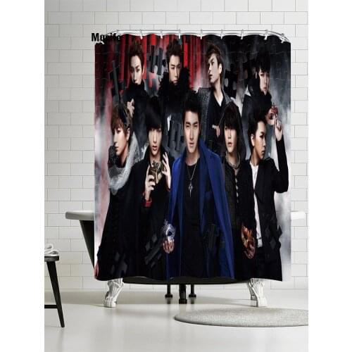 Musife Custom High Quality Super Junior Shower Curtain Waterproof Bathroom Polyester Fabric Bathroom Curtain
