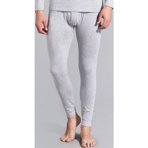 Winter Mens Warm Long Johns Thermo Underwear Brand Cotton Thermal Bottoms Stretch Leggings Man Home Pants Sexy Hot Sleepwear