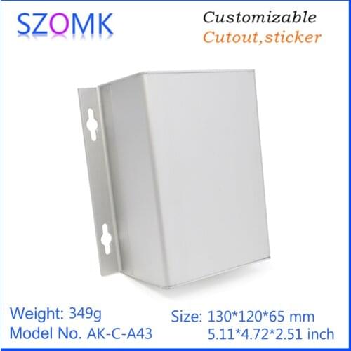 1 piece 65*120*130mm anodized aluminum extruded enclosure for instrument casing aluminum wall mountable junction box