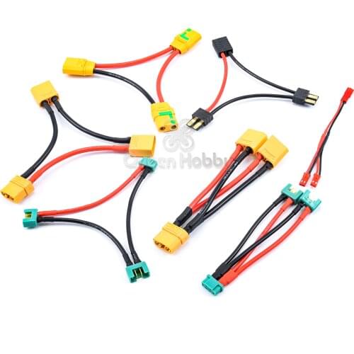 1PCS XT90 XT90S MPX TRX JST Serial Parallel Battery Adapter Connector With 12AWG / 14AWG Wire Cable for RC Hobby Parts