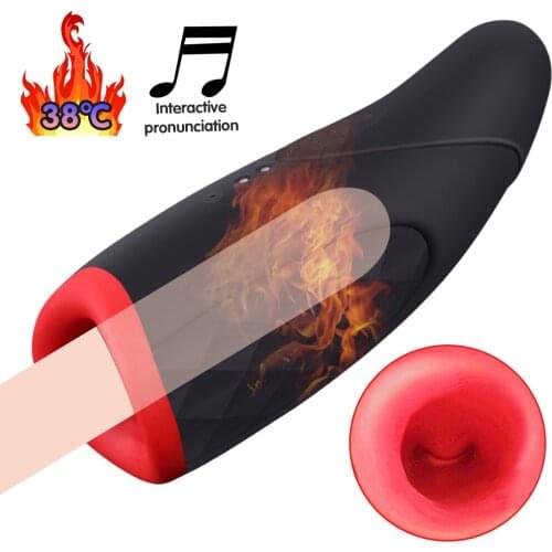 10 Models Vibrator Blowjob Masturbation Cup Deep Throat Sucking Heating Oral Sex Cup Silicone Sex Toys for Men Masturbation