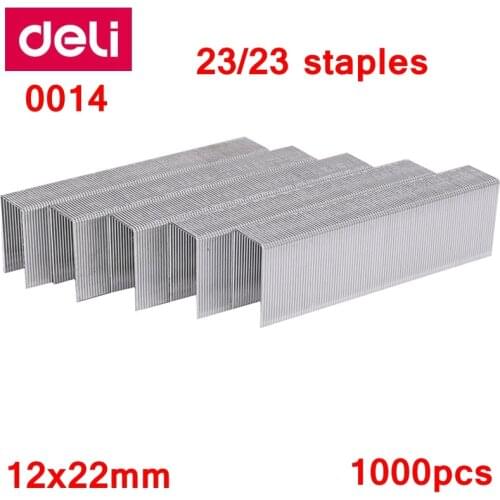 1000PCS/LOT Deli 0014 heavy stapler staples 23/23 staples 13x22 mm staples capacity bind 200 pages 70g papers