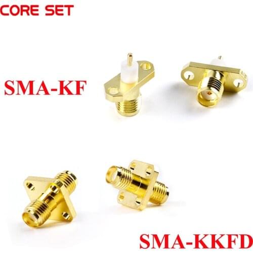 2Pcs SMA-KKFD RF Adapter SMA Female to SMA Female Connector SMA-KF Male Connector Gold Plated Brass Straight Coaxial RF Adapter