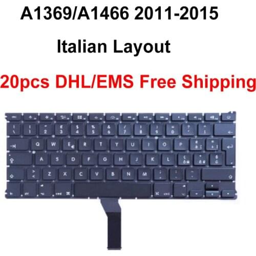 20pcs FREE SHIPPING for Macbook Air 13.3 A1369 A1466 Italian Italino IT Keyboard 2011-2015