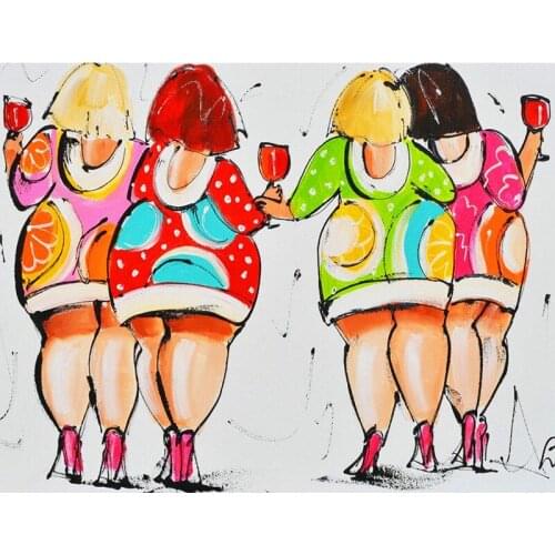 Full Square Round Drill 5D DIY Diamond Painting Sexy fat woman 3D Embroidery Cross Stitch Mosaic Rhinestone Home Decor Gift