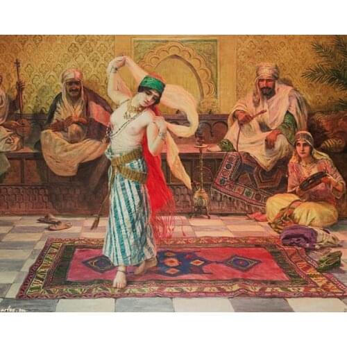 Free shipping classical arabian sexy dance nude girl scenery oil painting canvas printing on canvas wall art decoration picture