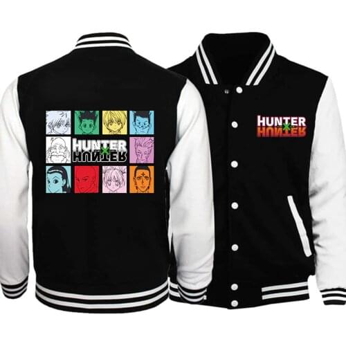 Anime Hunter X Hunter Baseball Jacket Cool College Style Casual Fashion Winter/Autumn Thick Coats