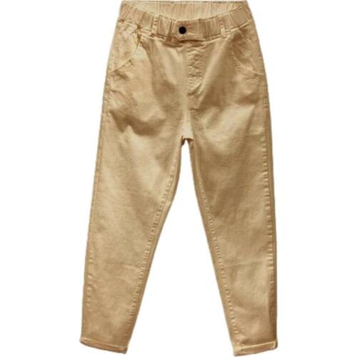 Trousers Solid Color Loose Simple Women Elastic Waist Pants for Shopping pants women new fashion Summer clothes White xxxl