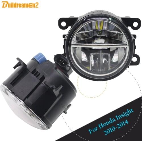 Buildreamen2 For Honda Insight 2010 2011 2012 2013 2014 Car Styling 4000LM Front LED Bulb Fog Light DRL Daytime Running Lamp 12V