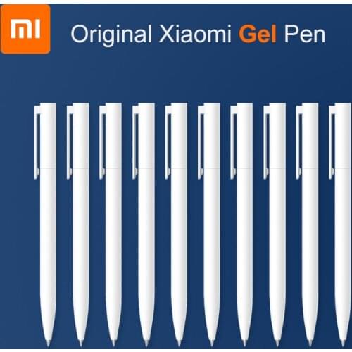 Original Xiaomi Mi Gel Pen 10Pcs 0.5mm Black Refill No Cap Bullet Pen Smooth Switzerland MIKRON Nib Japanese Ink