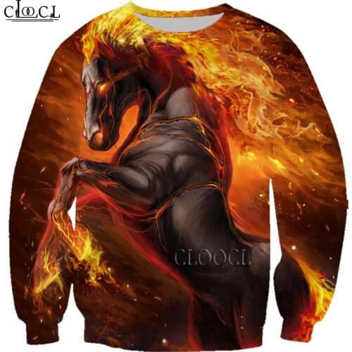 HX Newest Popular Animal Horse 3D Print Men Hoodies Sweatshirt Unisex Streetwear Zip Pullover Casual Tracksuits Drop Shipping