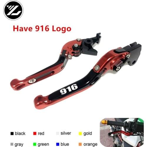 Have 916 Logo FOR Ducati 916 SPS 1995 1996 1997 1998 Motorcycle Adjustable Folding Extendable Motor Clutch Brake Levers