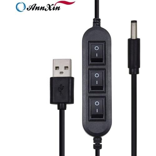 ANNXIN Original Quality Switch Cable Three Speed Rocker Button USB 2.0 Male to 3.5mm Male Temperature Control Lamp Switch Cable