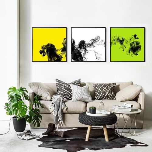 Dynamic Abstract Ink Canvas Paintings Chinese Black White Poster Print Nordic Wall Art Picture for Living Room Home Office Decor
