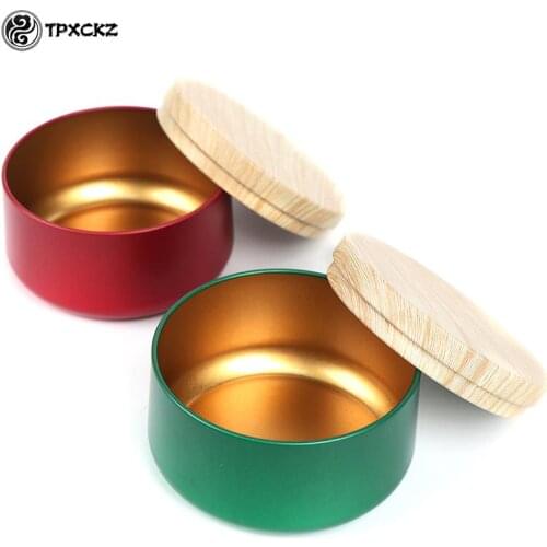 Cosmetics Storage Wood Grain Lids Candle Making Empty Storage Jars Cosmetic Pot Tea Candy Box For DIY Salves Skin Care