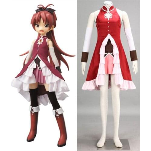 Hot Anime Puella Magi Madoka Magica Costume Sakura Kyouko Women Costumes