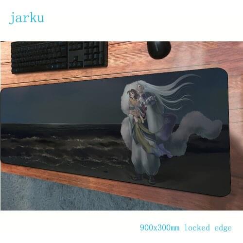Inuyasha mouse pad 900x300mm mats cool new Computer mouse mat gaming accessories Adorable large mousepad keyboard games pc gamer