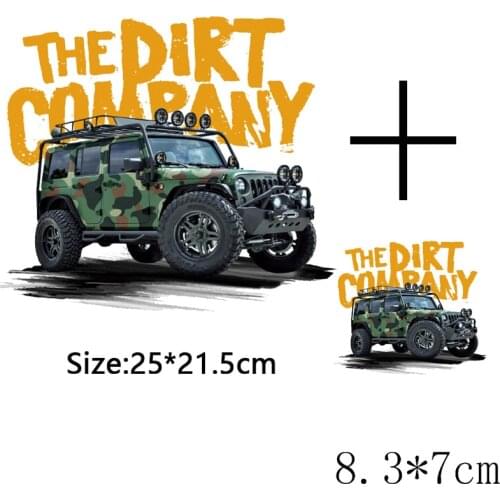 Cool Camouflage car patch iron on transfers for clothes stickers iron-on transfer patches on clothes boy hoodie jacket parches