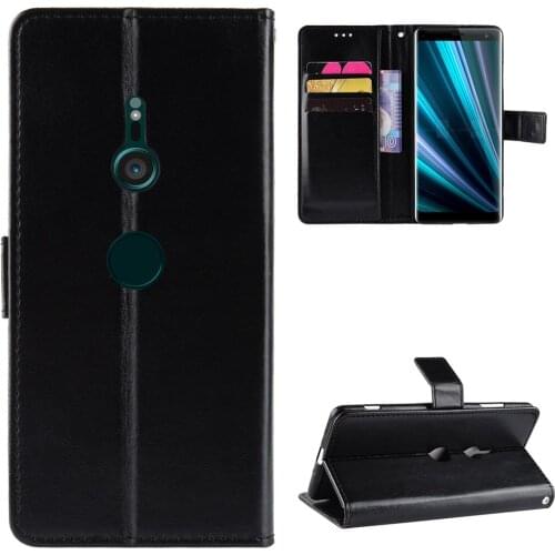 Fashion ShockProof Flip PU Leather Wallet Stand Cover Sony Xperia XZ3 Case For Sony XZ3 XZ 3 SonyXZ3 Phone Bags